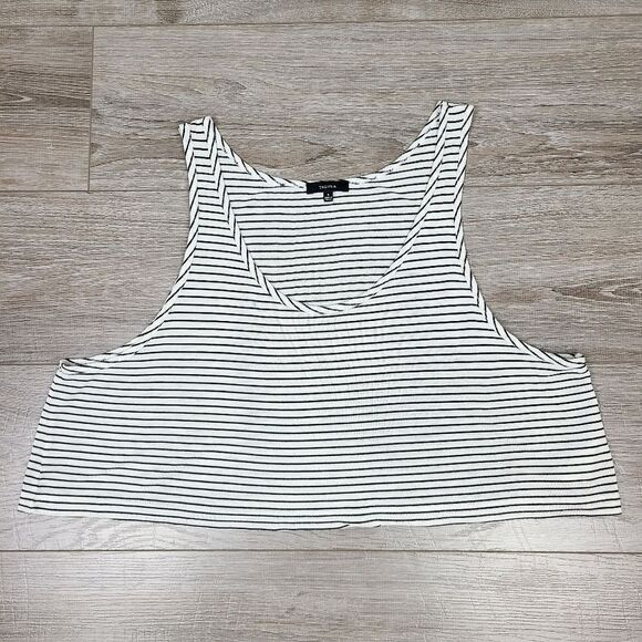 ARITZIA Talula Black & White Stripe Kendall Crop Tank Top Small - Picture 11 of 15